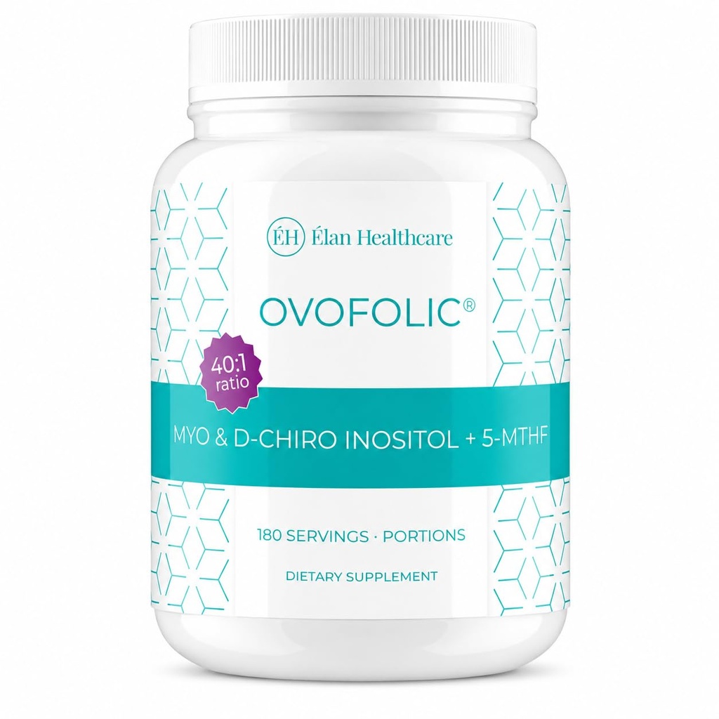 Supplement - Myo-Inositol and D-Chiro Inositol Plus Active Folate- Ideal 40:1 Ratio - (180 Servings, 387g Jar)
