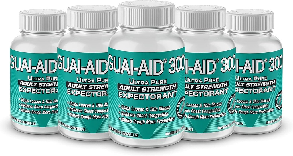500 GUAI- AID® Over-The-Counter Guaifenesin 300mg Veg. Κάψουλες