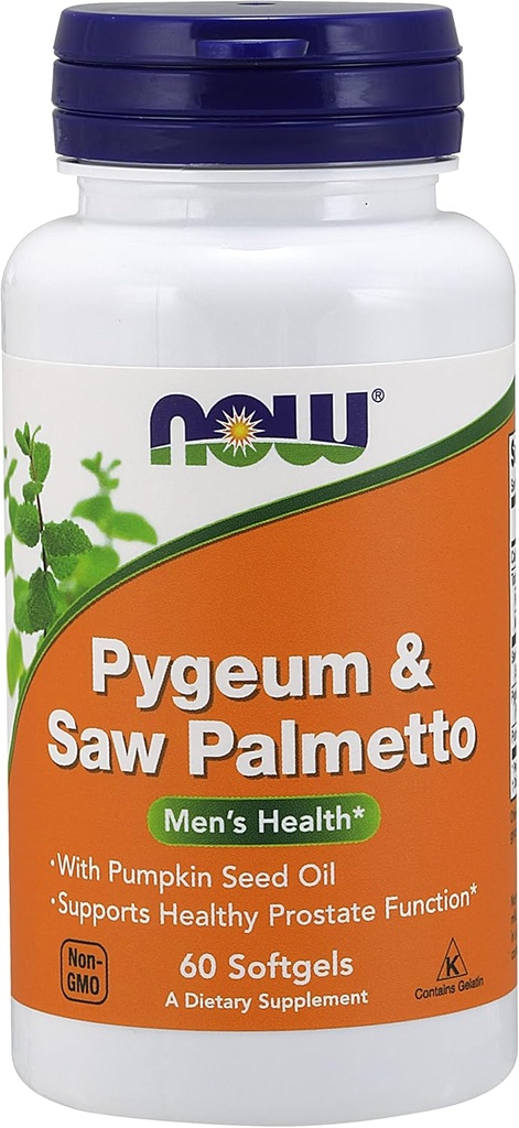 Pygeum & Saw Palmetto Extract, 25 mg/80 mg, 60 Sgels από Now Foods (πακέτο του 2)
