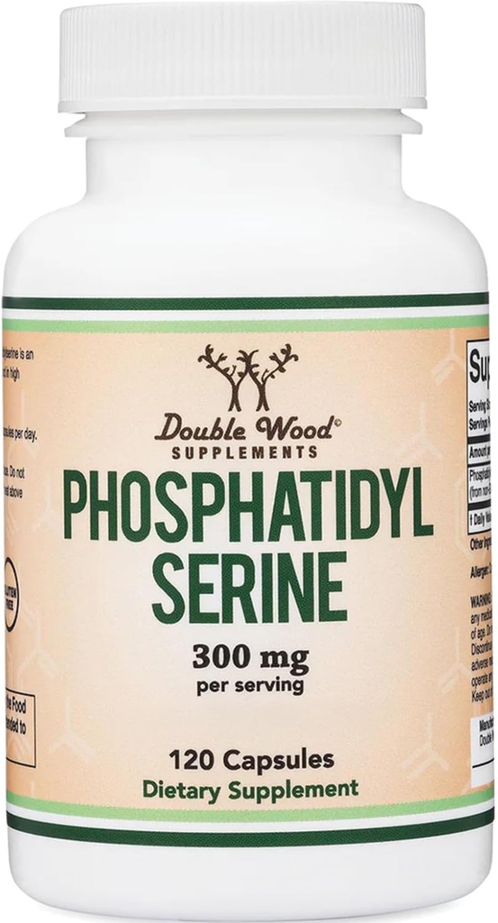 PhosphatidylSerine Supplement 300mg ανά υπηρεσία, 120 κάψουλες (Phospatidyl Serine Complex) by Double Wood