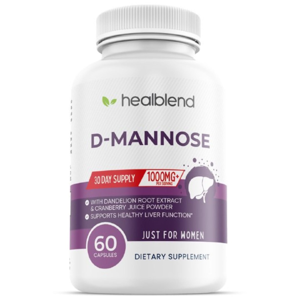 D- Mannose 1000mg κάψουλες με σκόνη χυμό Cranberry, Hibiscus, και Dandelion Extracts - 30 ημέρες προσφοράς για την ούρα Φυλλαδική Υγεία