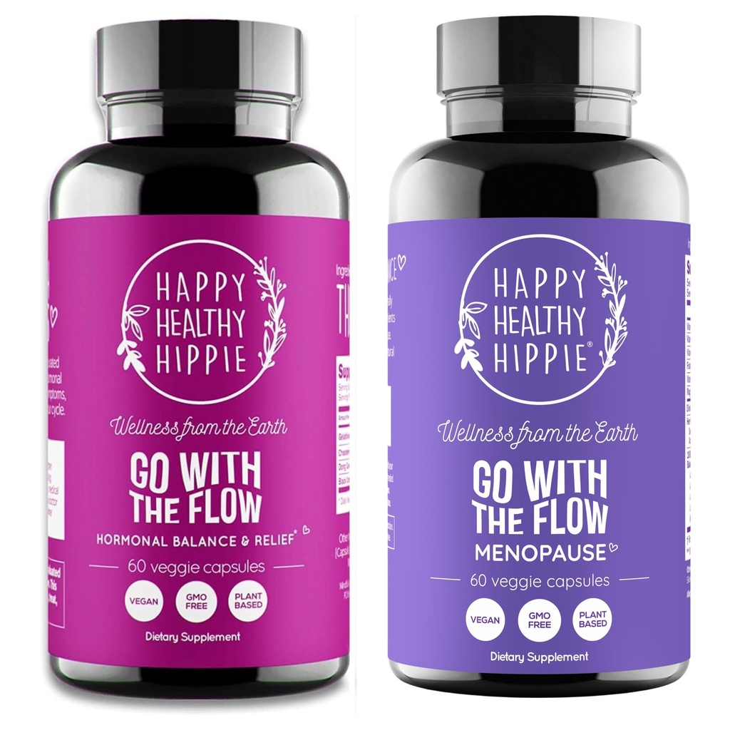 Happy Healthy Hippie Πηγαίνετε με τη ροή Εμμηνόπαυση Υποστήριξη & Πηγαίνετε με τη ροή ισορροπία ορμονών για τις γυναίκες