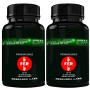 Research Labs Premium Hemp Capsules, 2 Fer 1 Package! 100% Organic All Natural Oil, Worry Nervousness Body Ache Stress Support