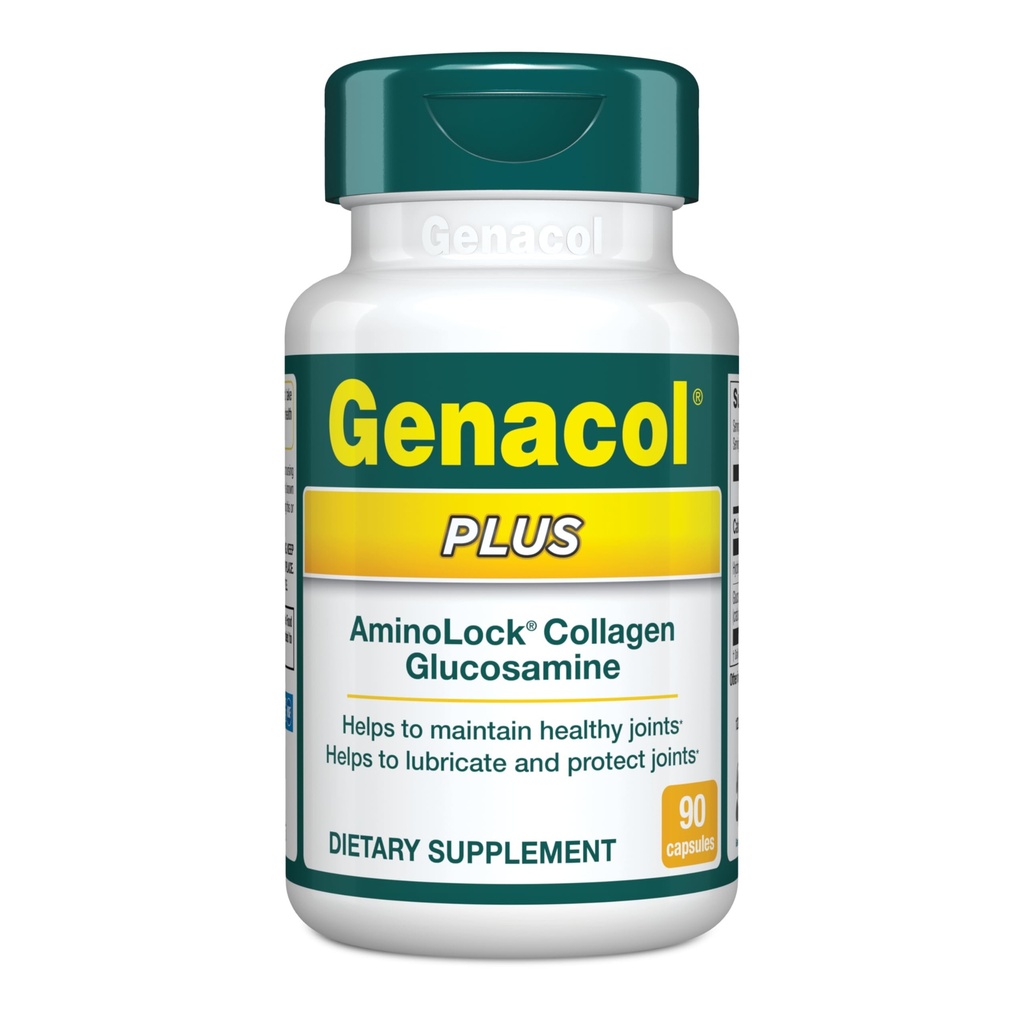 Genacol Plus – Συμπληρώματα γλυκοζαμίνης και κολλαγόνου, Ultra Hydrolyzed Collagen Peptides, Eases Joint Movement, Διατηρεί Cartilage, 90 Κάψουλες (30-Day Supply)