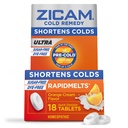 Zicam Ultra Cold Remedy Zinc Rapidmelts, Πορτοκαλί Κρέμα Γεύσης, Ομοιοπαθητική, Ψυχρή Λιποθυμία Ιατρική, Συντόμευση Ψυχρή διάρκεια, Χωρίς ζάχαρη, Χωρίς βαφή, 18 Count