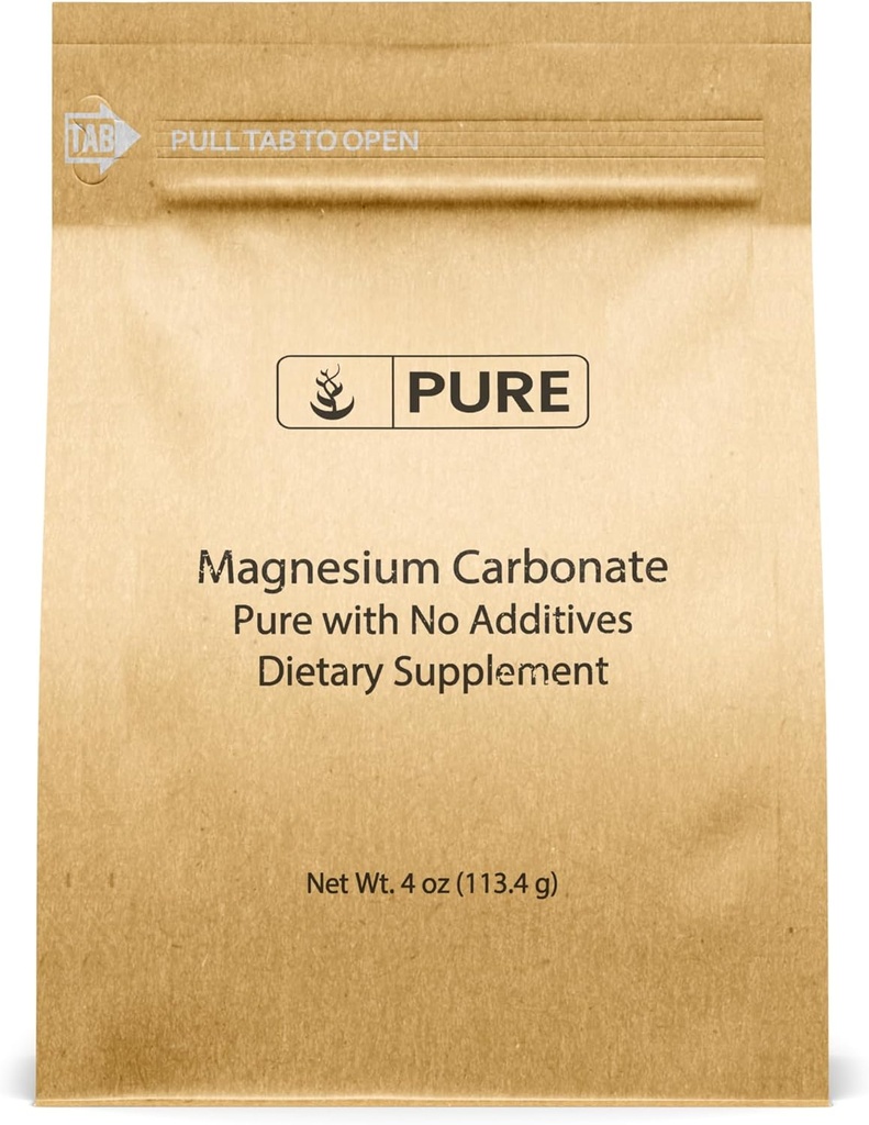 Pure Original Ingredients Magnesium Carbonate (4oz) Magnesium Supplement, Non-GMO, Multi-Purpose