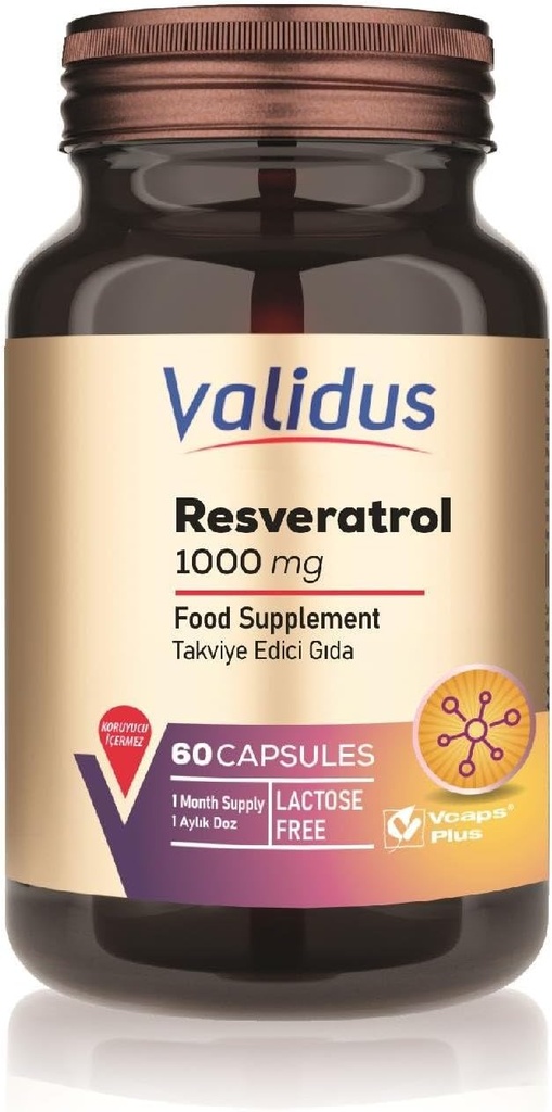 VALIDUS Resveratrol 1000 mg 60 Capsules