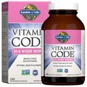 Garden of Life Vitamin Code Multivitamin for Women 50 & Over, 240 Capsules, for Women 50 Plus with B Vitamins, Vitamins A, C, D3, E & K, CoQ10, Probiotics & Enzymes