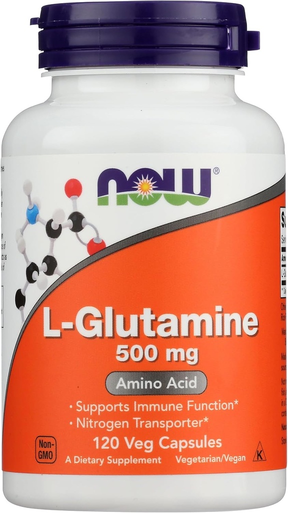 Τώρα τρόφιμα Γλουταμίνη 500mg κάψουλες, 120 CT