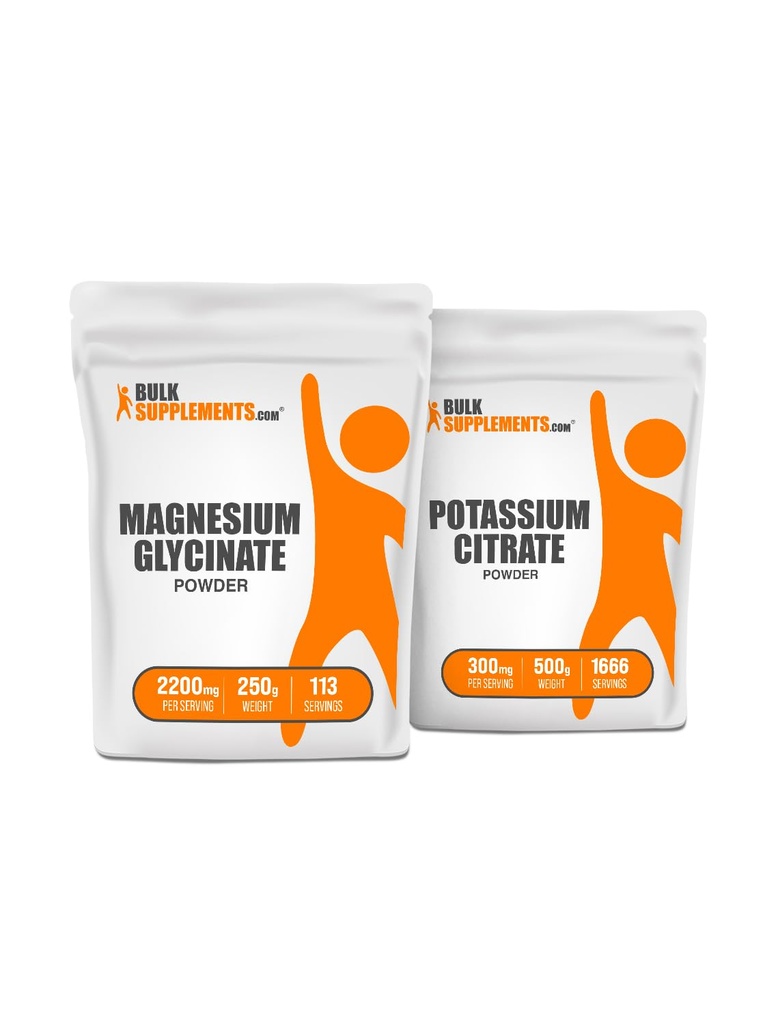 Γλυκινικό μαγνήσιο 250g + Κιτρικό κάλιο 500g Bundle