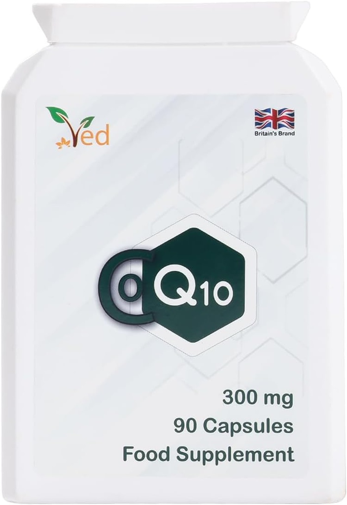 Ved Best Υψηλή Απορρόφηση CoQ10, Χορτοφαγικά, Χωρίς γλουτένη, Συμπλήρωμα διατροφής, 300 mg 90 Κάψουλες Veggie