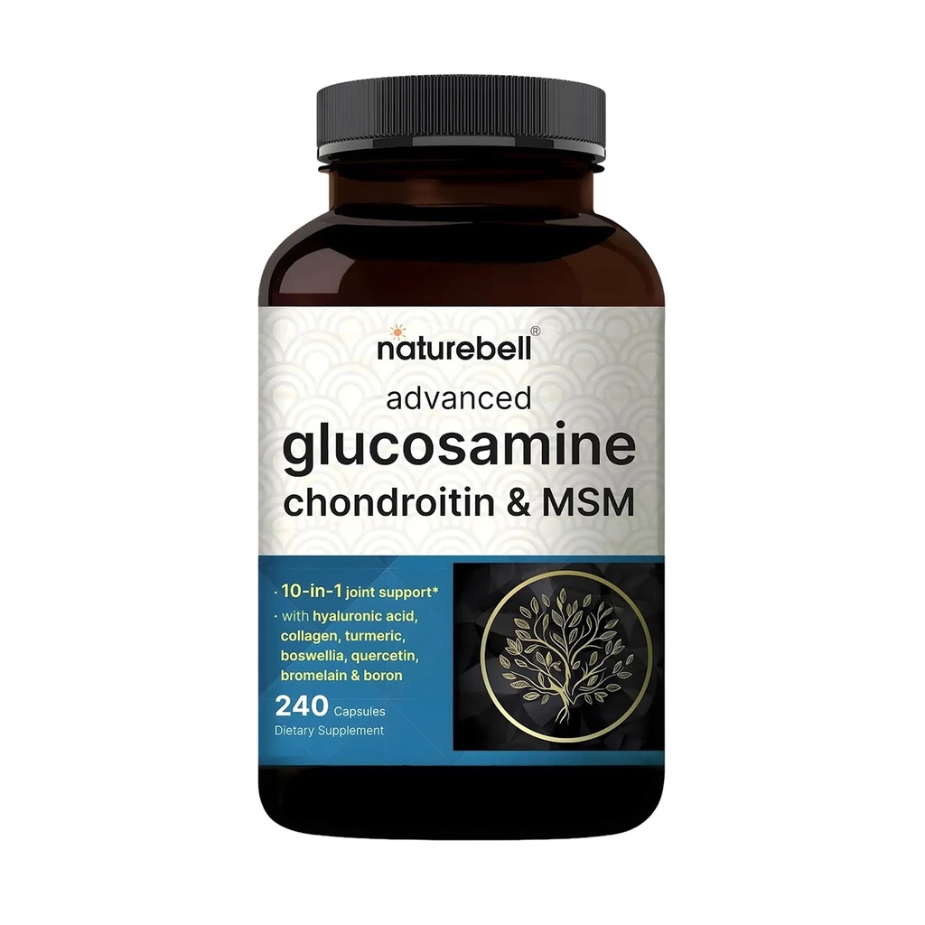 NatureBell Advanced Glucosamine MSM συμπλήρωμα χονδροϊτίνης, 240 κάψουλες 
