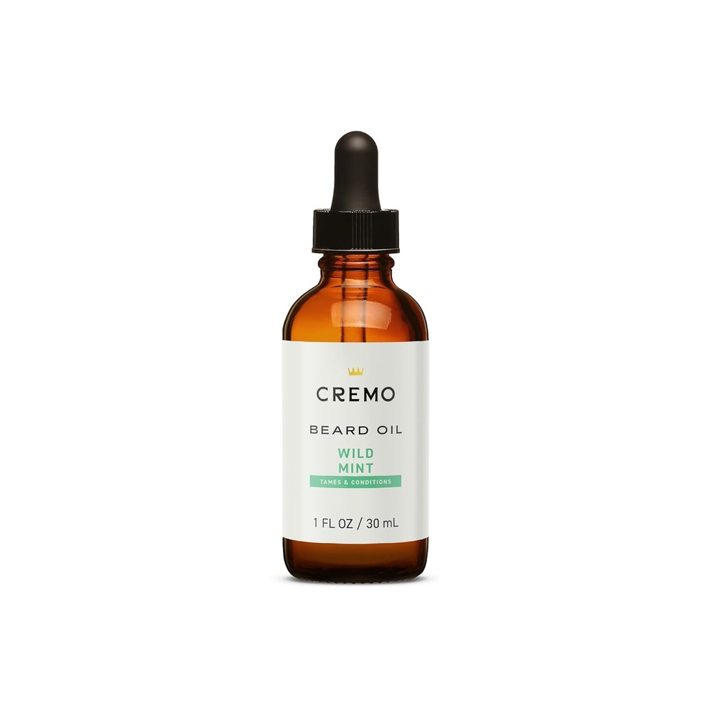 Cremo Beard Oil, Revitalizing Wild Mint, 1 fl oz - Αποκαταστήστε τη φυσική υγρασία και μαλακώστε το gend σας για να βοηθήσει να ανακουφίσει το idch