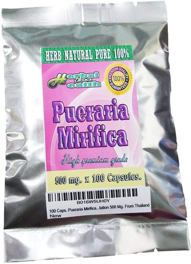 100 Caps. Pueraria Mirifica Powder Root Pure 100% αύξηση στήθους 500 Mg. από την Ταϊλάνδη
