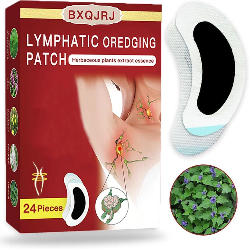 Λεμφική Αποστραγγιστικό Patch, Herbal Lymph Nodes Patch, Herbal Lymphatic Drainage Care Patch, Lymphatic Drainage Patches, Lymph Nodes Patch, Lymphatic Massage(24PCS)