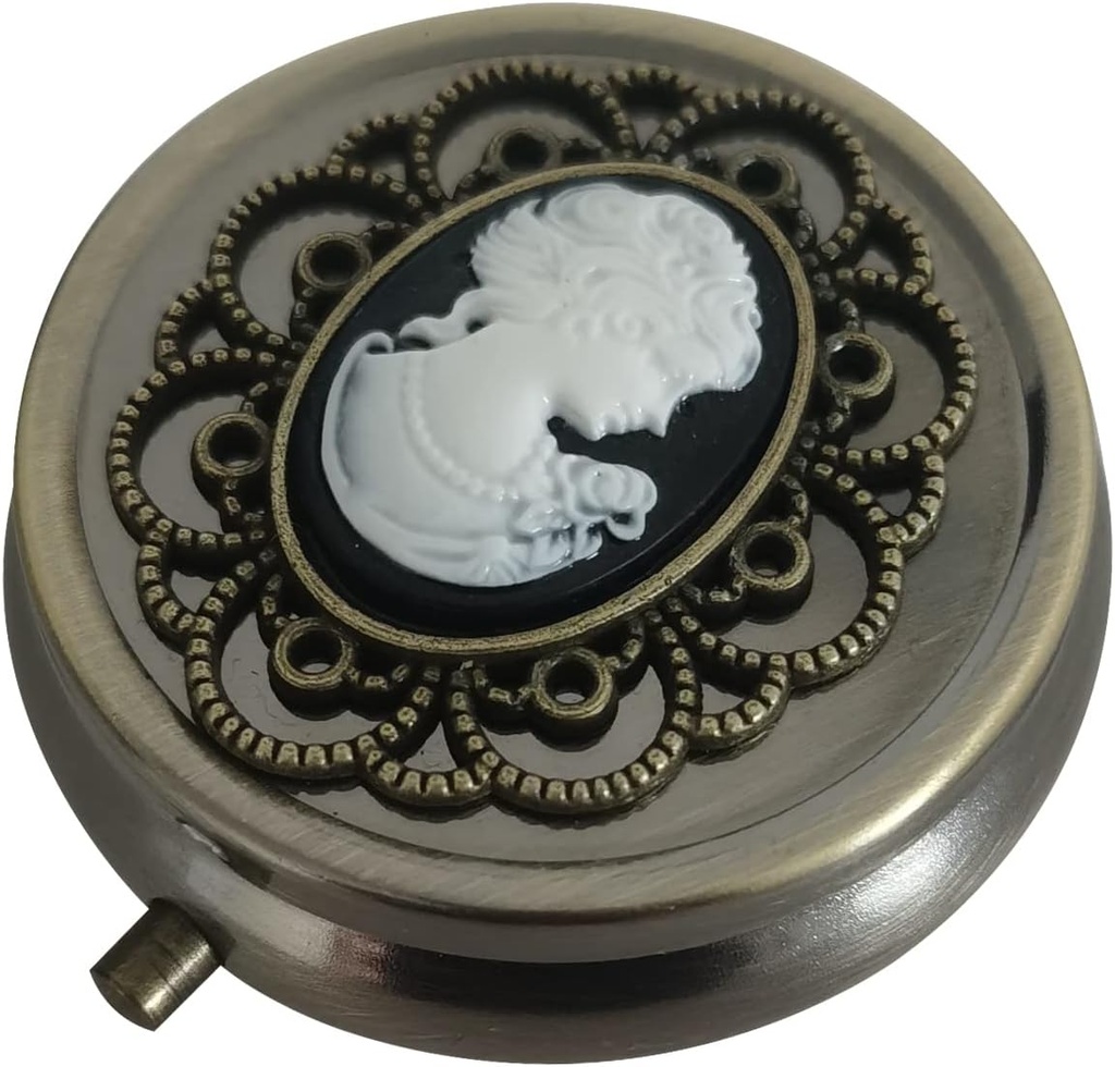 Διοργανωτής χάλκινων χαπιών, Φορητό κουτί ιατρικής για την τσέπη ή το πορτοφόλι, Διακοσμητικός κάτοχος μεταλλικών βιταμινών, Κλασικό κοντέινερ μικρών χαπιών, Μοναδικό δημιουργικό δώρο για τις γυναίκες