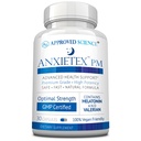 Εγκεκριμένη επιστήμη Anxietex Νύχτα - Ευκολία Ανησυχία και δυσαρέσκεια, Ύπνος Καλά - Βαλεριάνα, Πάθος Λουλούδι, Χαμομήλι - 30 κάψουλες - Vegan συμπλήρωμα - Κατασκευάζεται στις ΗΠΑ