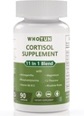 Cortisol συμπλήρωμα για γυναίκες, 11 σε 1 κάτω Cortisol Blend με Ashwagandha, Phosphatidylserine, Μαγνήσιο, L-Θεανίνη, Vegan, 90 κάψουλες