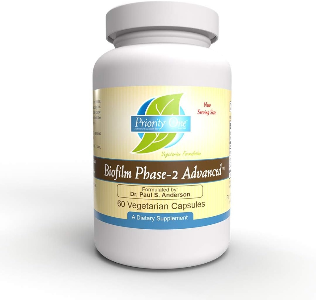Προτεραιότητα One Vitamins Biofilm Phase-2 Advanced 60 Vegetarian Capsules Αποκλειστικά σχεδιασμένο από: Dr. Paul S. Anderson - Disrubtion of Advanced biofilms*