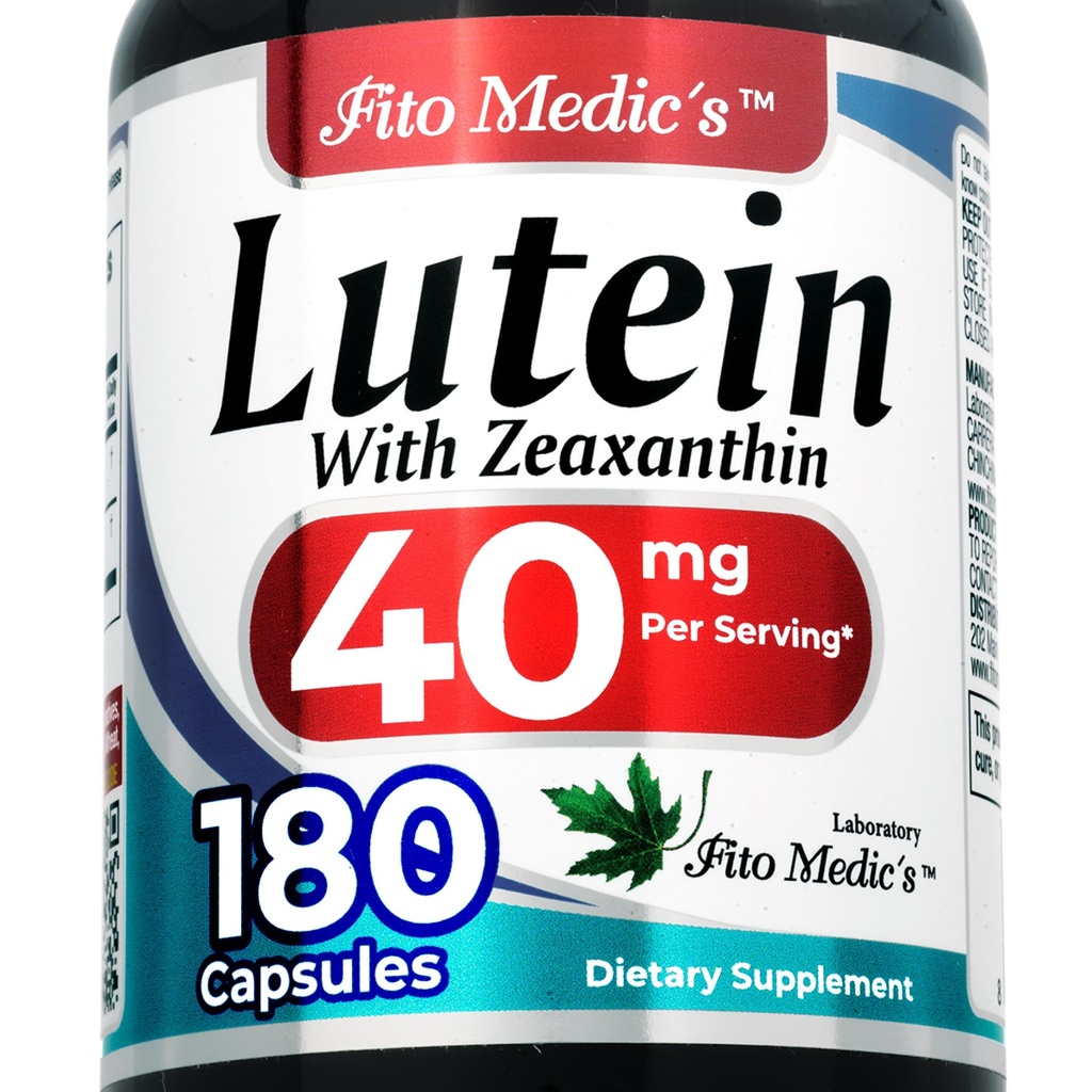 FITO MEDIC'S Lab Lutein Supplement with Zeaxanthin, 180 Capsules, Botanical Formula