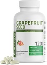 Bronson Grapefruit Seed Extract 500 MG per Serving Citrus Paradisi Supports Immune Health & Helps Διατήρηση Υγιούς Γαστρεντερικής Φυλλαδικής - Μη ΓΤΟ, 120 Χορτοφαγικές Κάψουλες