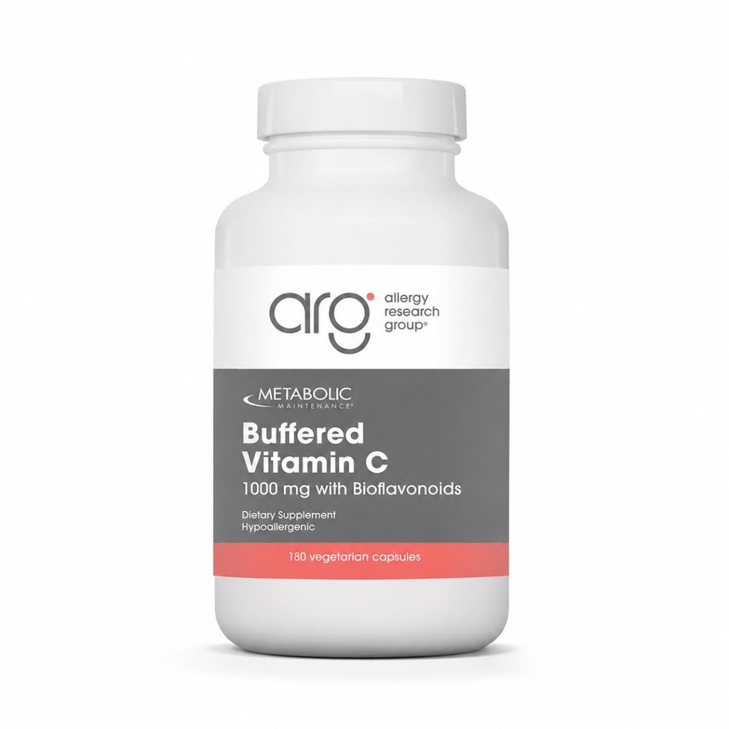 Metabolic Maintenance Vitamin C - 500 mg - Daily Immune & Antioxidant Support - Low-Acidity & Hypoallergenic - 90 Servings - 90 Capsules
