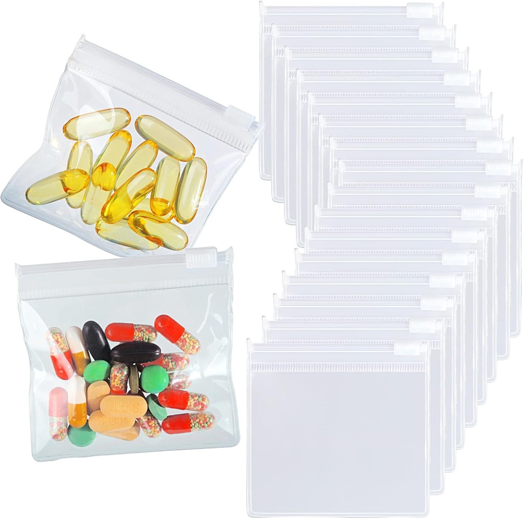 36 συσκευασίες Τσάντες Pill Pouch BPA Τσάντες δωρεάν Χάπια 12mil 3 x 2.75 Inch Διαφανής μικρή Zip Επαναχρησιμοποιήσιμες τσάντες ναρκωτικών Σφραγίδα Zipper Pill Pouches για Organizer Travel Medicine, Κοσμήματα, Μικρά κομμάτια βιοτεχνίας