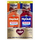 VICKS DayQuil & NyQuil Υψηλή πίεση του αίματος Ψυχρό & Flu Relief Liquid Medicine Co-Pack, Ισχυρό Multi-Symptom Ημέρα & Νύχτα ανακούφιση για το κρύο, βήχα, και τα συμπτώματα της γρίπης, Ζάχαρη & Αλκοόλ, 2x8oz