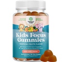 Παιδιά Focus Gummies - Nootropics Συμπλήρωμα υποστήριξης εγκεφάλου για τα παιδιά με εκχύλισμα πράσινου τσαγιού, B6 & B12 Βιταμίνες για τη μνήμη και το εγκεφαλικό Focus - Βότανο Chews συγκέντρωσης για τα παιδιά - 90 Count