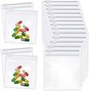 Zonon Pill Τσάντες Puch Zippered Reusable Τσάντες Χάπια Καθαρές πλαστικές τσάντες αυτοσφραγίζοντας Travel Medicine Organizer Αποθήκευση με Slide Κλείδωμα για Cod Λάδι ήπατος, και μικρά αντικείμενα (12 κομμάτια)