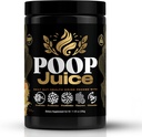 Poop Juice 5-in-1 Prebiotic, Probiotic, Postbiotic, Digestive Enzymes & Glutamine Supplement Powder - Bloat Relief, Gut & Immune Support - Ζάχαρη & Λακτόζη-Free - 30 Servings (Georgia Peach Mango)