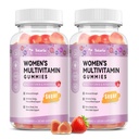 Totaria Ζάχαρη Δωρεάν πολυβιταμίνη Gummies για γυναίκες 14+ w/Ινοσιτόλη, Σίδερο, Φολικό, Βιοτίνη, Γυναικεία καθημερινή πολυβιταμίνη Gummy w/Vitamin A, D, C, B, Υποστήριξη Μαλλιά, Δέρμα, Ενέργεια, Ανοσοποιητικό, Φράουλα Γεύση