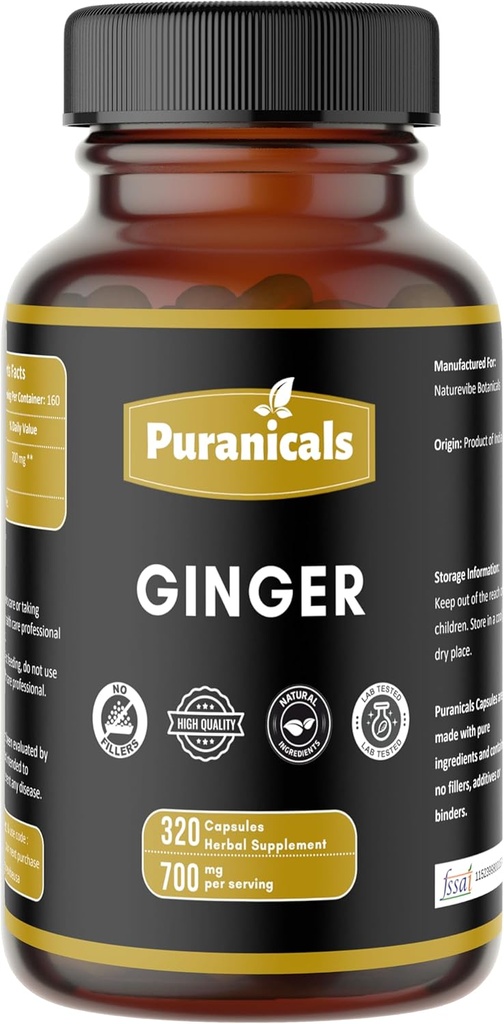 Ginger Premium 320 Κάψουλες Μη ΓΤΟ και χωρίς γλουτένη 