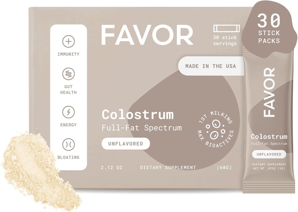 Favor Bovine Colostrum Packets 