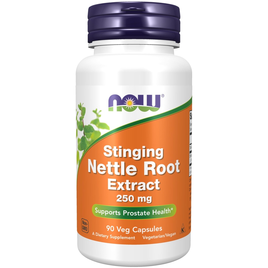 NOW Συμπληρώματα Τροφίμων, Stinging Nattle Root Extract (Urtica dioica) 250 mg, Υποστηρίζει Prostate Health*, 90 Veg Κάψουλες