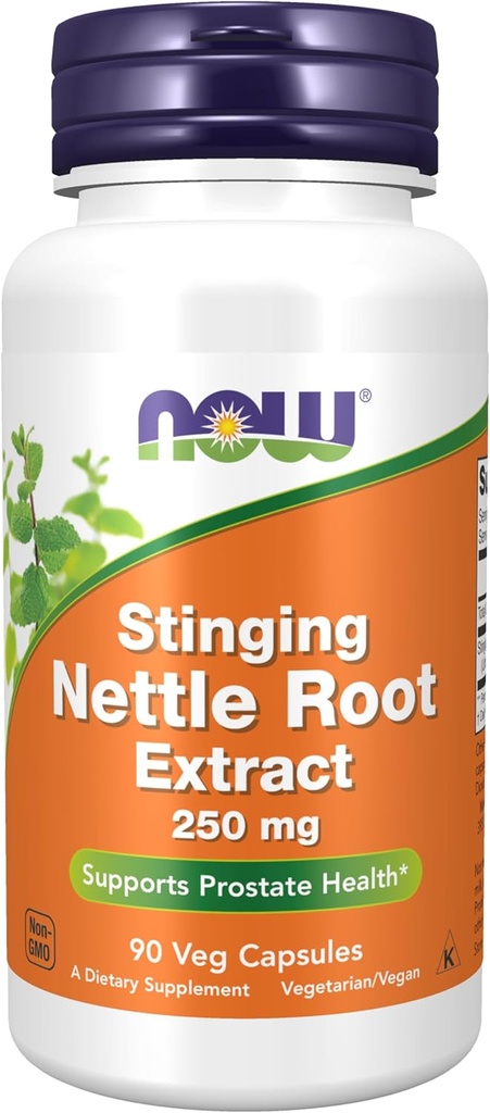 NOW Συμπληρώματα Τροφίμων, Stinging Nattle Root Extract (Urtica dioica) 250 mg, Υποστηρίζει Prostate Health*, 90 Veg Κάψουλες