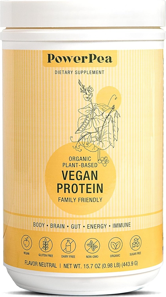 Πρωτεΐνη Vegan με βάση το φυτό Unflaved- USDA Organic with Vitamins, Fiber, Omega 3, Turmeric, Παιδική Διατροφή, Μη ΓΤΟ, Χωρίς γαλακτοκομικά, Χωρίς αλλεργιογόνα, Χωρίς ζάχαρη & Γλουτένη