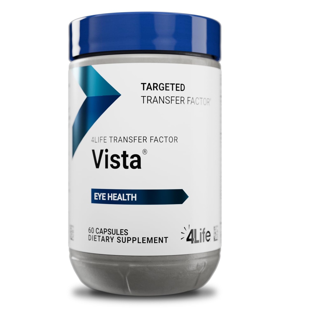 4Life Transfer Factor Vista - Eye Health Supplement with Lutein, Zeaxanthin, Bilberry, Astaxanthin, for Visual Acuity and Eye Wellness - 60 Veggie Capsules