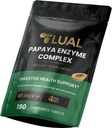 LUAL Papaya Enzyme Complex – Chewable Tablets with Papain, Bromelain & Digestive Enzymes – Supports Digestion & Nutrient Absorption – Natural Papaya Flavor – 180 Count