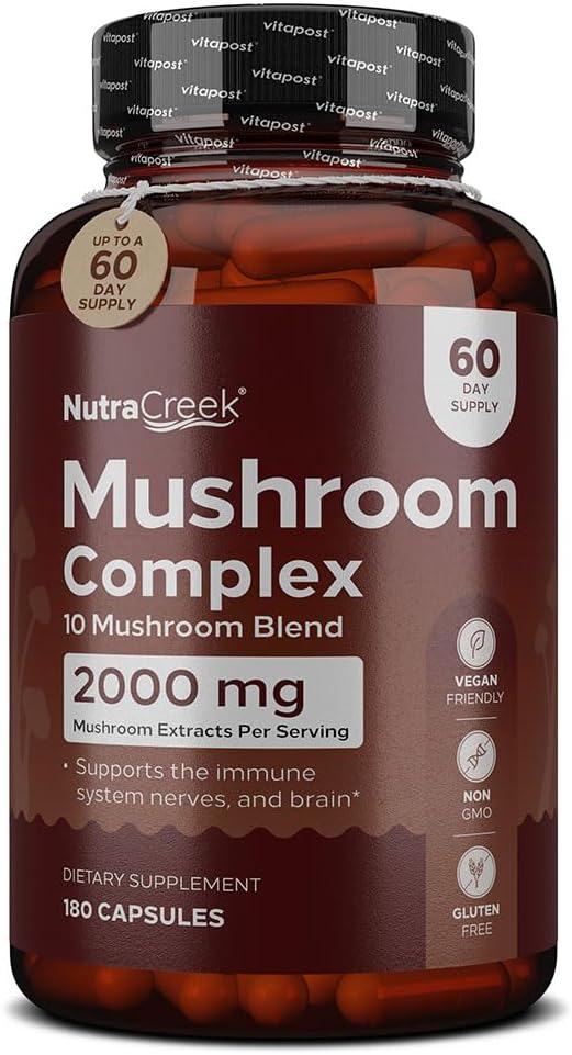 Mushroom Complex  Ένα συμπλήρωμα 10 μανιταριών για να υποστηρίξει το μυαλό και το σώμα σας 