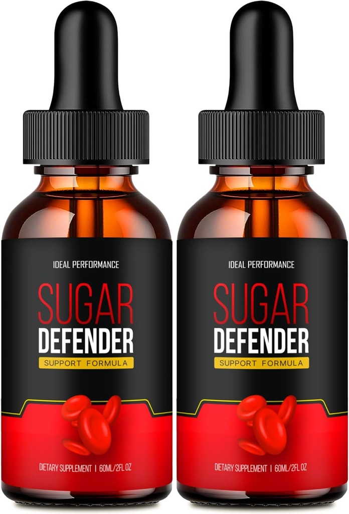 IDEAL PERFORMANCE Sugar Defender Drops, Sugar Defender Supplement Liquid Drops - Maximum Strength, SugarDefender Health and Wellness All Natural Formula, SugarDefender Liquid Reviews (2 Pack)