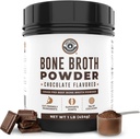 16oz Chocolate Broth πρωτεΐνη σκόνη από το χόρτο Fed βοείου κρέατος - μη-GMO συστατικά, Gut-Φιλικά, χαμηλή ζάχαρη χωρίς πρωτεΐνη σκόνη - φυσικό κολλαγόνο πηγή για κοινή υποστήριξη - Keto φιλικό