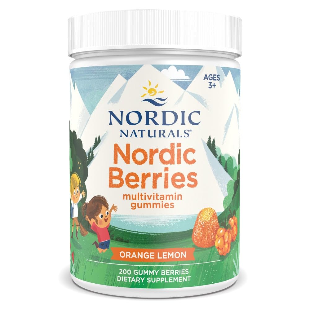 Nordic Naturals Nordic Berries, Citrus - 200 Gummy Berries - Great-Tasting Multivitamin for Ages 3+ - Growth, Development, Optimal Wellness - Non-GMO, Vegetarian - 50 Servings