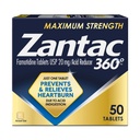 Zantac 360 Tabletισκία μέγιστης αντοχής, 50 Count, Heartburn Prevention and Relief, 20 mg Tabletισκία