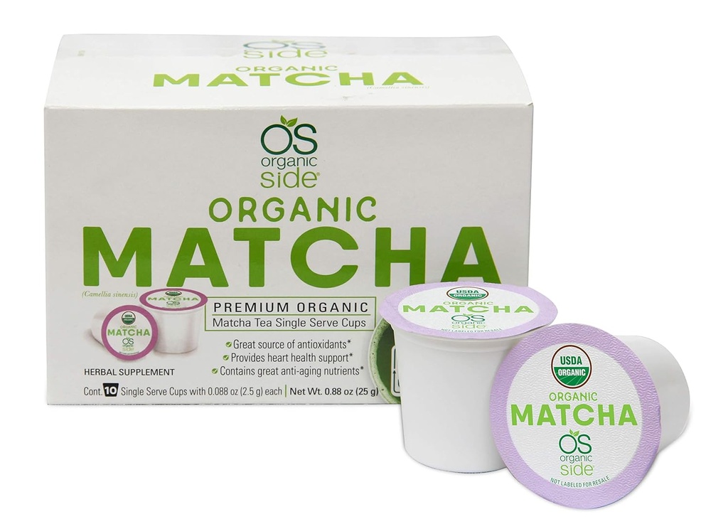 greenside Detox Herbal Tea Single Served Cups Matcha - Περιέχει αντιγηραντικά θρεπτικά συστατικά και αντιοξειδωτικά - Βότανο Συμπληρώματα Σώματος -Σύνολο 20 Κύπελλα (3-gram Serving/cup)