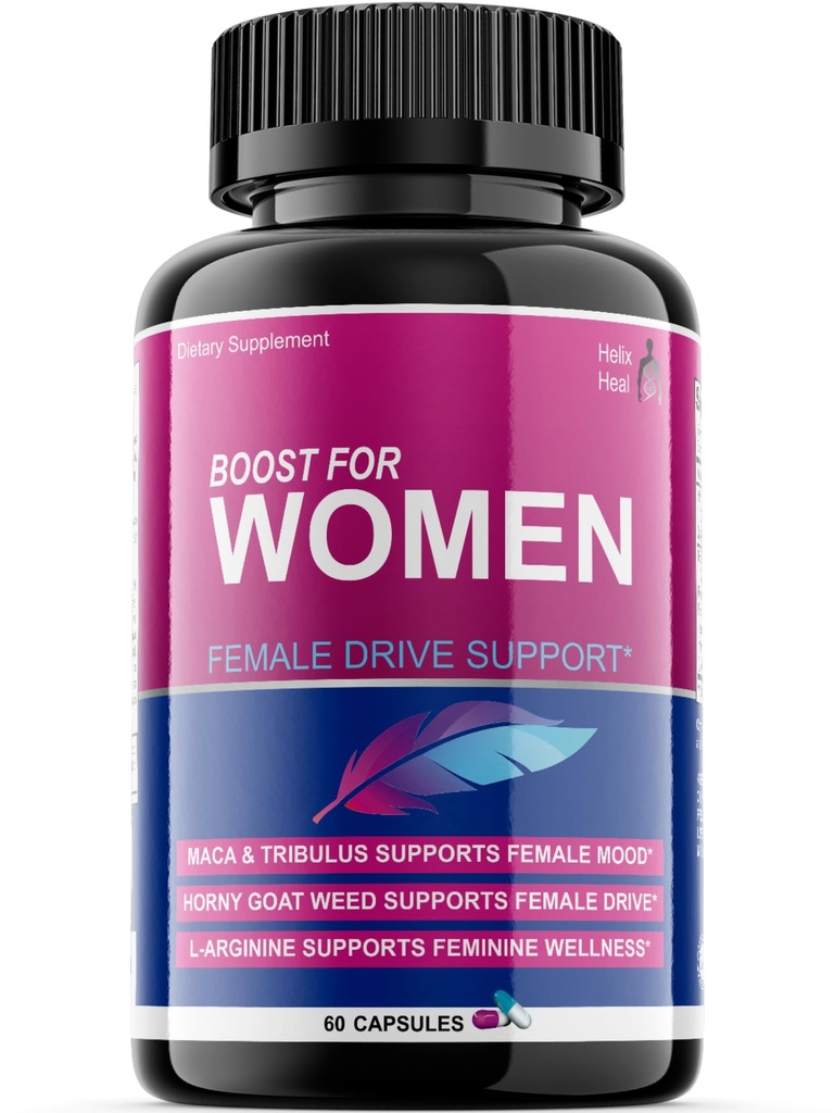 Libido Booster for Women Fast Acting with Horny Goat Weed - Γυναικεία χάπια επιθυμίας με Maca Root, Tribulus Terrestris, Ginseng και Hornygoatweed Women - Ισορροπία ορμονών, Made in USA (60 ct)