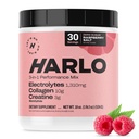 Harlo 3-in-1 Electrolytes Powder with Collagen & Creatine – Hydration, Muscle & Joint Support | NSF Certified | Zero Sugar | Raspberry Salt | 30 Servings