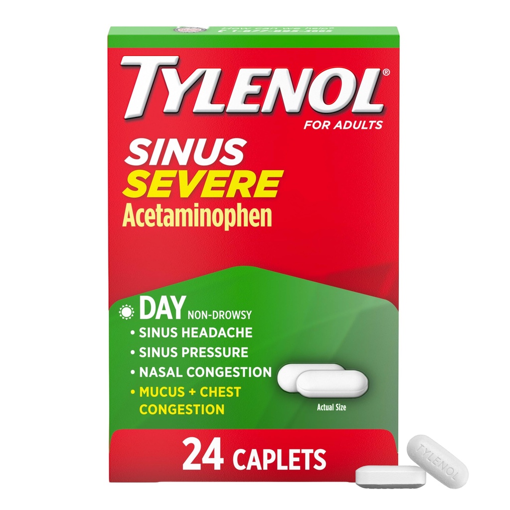 Tylenol Sinus Σοβαρή Ημέρα Ψυχρή & Θεραπεία της γρίπης