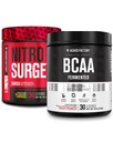 Jacked Factory Nitrosurge Shred Θερμογόνος προ-εξάσκηση σε Blueberry Λεμονάδα & BCAA σε Fruit Punch για την ανασύνθεση του σώματος, οικοδόμηση μυών και ανάκτηση