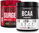 Jacked Factory Nitrosurge Shred Θερμογόνος προ-εξάσκηση σε Blueberry Λεμονάδα & BCAA σε Fruit Punch για την ανασύνθεση του σώματος, οικοδόμηση μυών και ανάκτηση